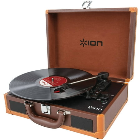 Ion It45dx Vinyl Motion Deluxe Portable Turntable with Case