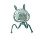thumbnail image 5 of Ventilador de mesa de 3 velocidades con luz nocturna, portátil, con clip, para sillas de ruedas, para exteriores e interiores, para coche, dormitorio, Orejas de conejo verdes, 5 of 9