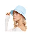 thumbnail image 5 of Vintage Fashion Womens Bucket Hats Summer Sun Protection Beach Hat Wathet, 5 of 7