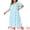 Light Blue, variant on DARING DIVA Women's Plus Soft Crew Neck Cute Cherry Ruffle Nightgown 1X Hot Pink