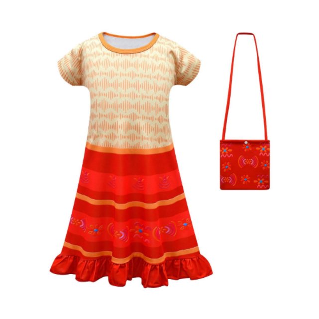 Encanto Vêtements d'Anniversaire pour Filles Robe à Volants Robe de Princesse pour Fête Cadeaux pour Filles 2-8 Ans
