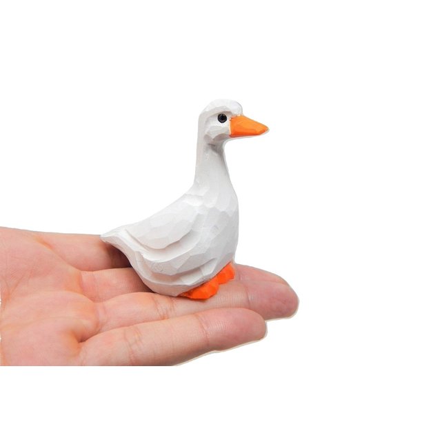 White Goose - Figurine Ross's Snow Domestic Emden Swan Farm Miniature 