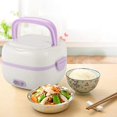 thumbnail image 3 of 110V 1L Portable Multifunctional Electric Steamer Lunch Box Mini Rice Cooker Portable Food Heater For Cooking Rice, Steaming Eggs, Vegetables, 3 of 5