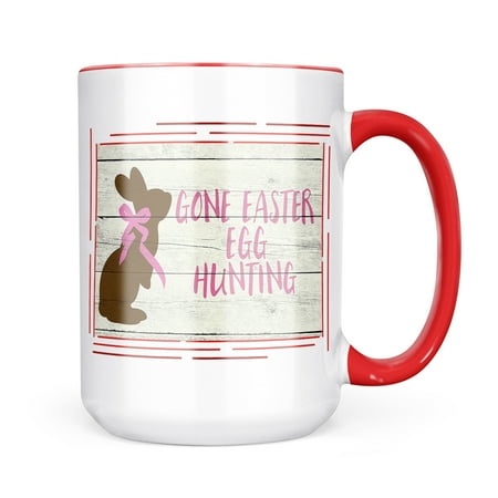 

Neonblond Gone Easter Egg Hunting Rustic Chocolate Bunny Mug gift for Coffee Tea lovers