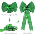 thumbnail image 4 of 2 Pack Red Christmas Bows Outdoor Decorations,12”x20” Large Velvet Wreath Bow with Glitter String Gold Edge for Xmas Tree Topper Home Front Door Decor, 4 of 6