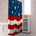 thumbnail image 3 of Memorial Day Stars Shower Curtain, Patriotic Fourth of July Shower Curtain Set with Hooks, Spring Summer Waterproof Fabric Shower Curtains for Bathroom Decor, 72x72 Inch Bath Curtain, 3 of 5