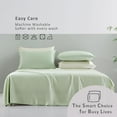 thumbnail image 6 of TOSMO Luxury Pillow Case Set of 2, Viscose Made from Bamboo OEKO-TEX, Silky Soft, Breathable & Cooling Pillow Cases with Envelope Closure (Queen, Light Green), 6 of 6