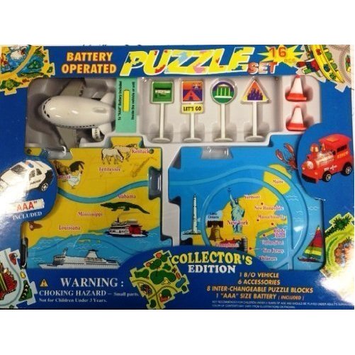 battery operated puzzle vehicle set
