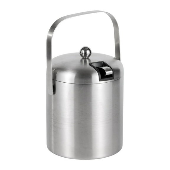 Tizuqe Small Insulated Ice Bucket with Lid and Tongs Convenient Ice Container with Removable Lid for Parties