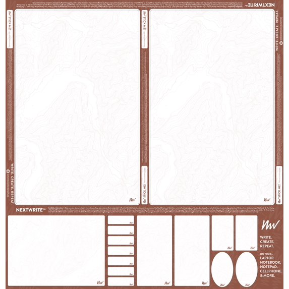 NextWrite Dry Erase Adhesive Surface - Topo Pattern