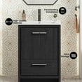 thumbnail image 3 of Virage 24" Freestanding Bathroom Vanity in Black Oak with Sink Top, 3 of 10