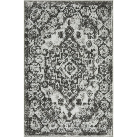 Loomaknoti Rhane Adleigh 2' x 3' Gray Oriental Indoor Accent Rug