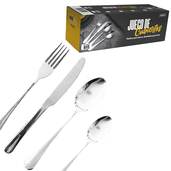 Set Cubiertos 24 piezas Mertec Acero Inoxidable