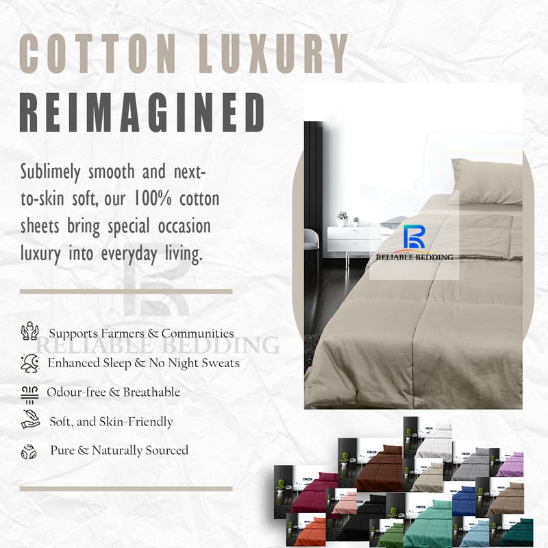 Reliable Bedding 100% Cotton Comforter, All Season Quilted, 600 Thread Count,Luxury Box Stitched Comforter Set, Cooling Soft Bedding Set !!(Black,Full/Queen)