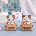 thumbnail image 2 of Figura de coche con forma de gato y cabeza móvil, de resina, para decoración de interiores de coche, regalo, juguete para niños, accesorios y adornos, 2 of 5