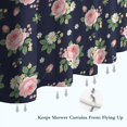thumbnail image 6 of Pioneer Flower Floral Print Pattern Shower Curtain 72"x84", Bathroom Decorative Shower Curtain Set with 12 Hooks, Waterproof Washable, 6 of 6