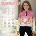 thumbnail image 7 of Xixirimido Axolotl Butterfly Starry Night Pattern Girls' Hoodies Sweatshirts with Pocket Half Zipper Pullover Crop Tops for Teen Girls Long Sleeve Sweater Size 9-10, 7 of 7