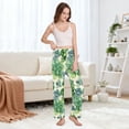 thumbnail image 5 of Dailycode Women's Pajama Pants Wide Leg Lounge Pj Bottoms With Pockets Succulents Flowers, 5 of 7