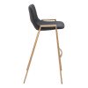 thumbnail image 2 of Desi Barstool Black & Gold Barstool, Modern Style, Plush and durable faux leather fabric, Plywood, Indoor Bar, 2 of 5