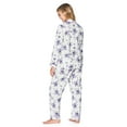 thumbnail image 3 of Casual Nights Women's Flannel Long Sleeve Button Down Pajama Set, 3 of 6