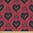 thumbnail image 2 of Ambesonne Romantic Fabric by the Yard Upholstery, Hand Paint Hearts Shapes, 5 Yards, Multicolor, 2 of 5
