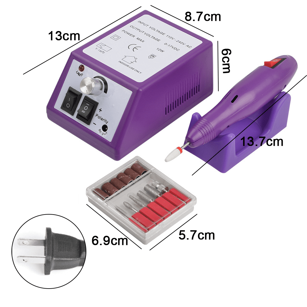 Bienvenido Professional Nail Drill,  Electric Nail Drill Machine, Electronic Nail File Drills for Acrylic Nails Gel Nails Manicure Pedicure Tools for Salon Use Bienvenido