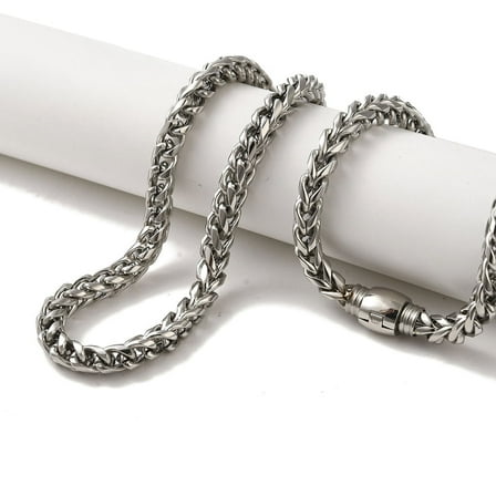 Non-304 Stainless Steel Link Chain Necklaces Stainless Steel Color 23.23 inch(59cm)