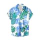 thumbnail image 1 of Mens Manga Corta Botón Abajo Camisas Casual Suelto Impreso Cardigan Girar Cuello Blusa, Transpirable para el Entrenamiento, 1 of 1