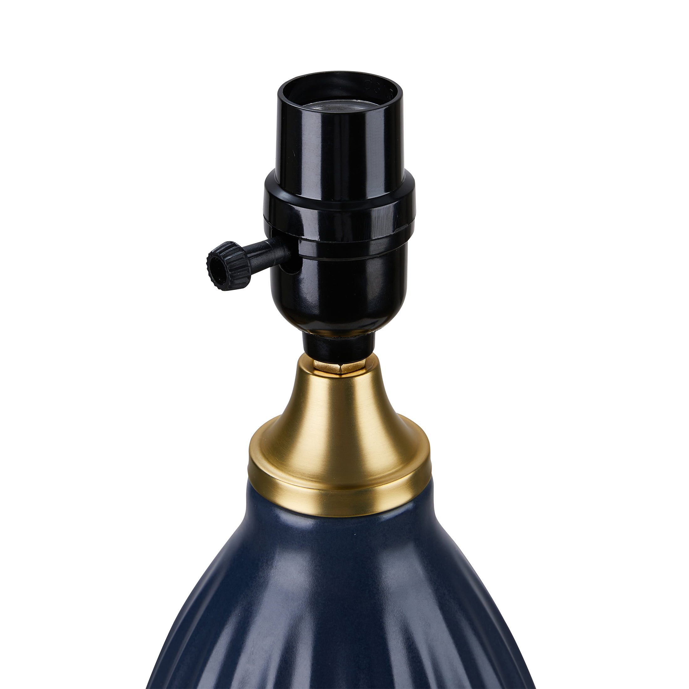 Better Homes & Gardens 13.5" Ribbed Ceramic Lamp Base, Blue