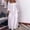 White, variant on Azrian Summer Dresses,Plus Size Women Dress Fashion Women Summer Casual Full Sleeve O-Neck Solid Linen Long Dress