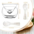 thumbnail image 2 of Glass Caviar Chiller Server Set Caviar Spoons 3.2 Inch Shell Spoon Mother of Pearl Round Handle for Egg, Ice Cream, Coffee, Restaurant Serving(6 Pieces), 2 of 7