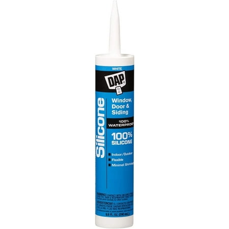 

DAP 08646 12 Pack 10.1-Ounce Window and Door 100% Silicone Rubber Sealant White