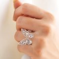 thumbnail image 3 of 2 anillos de mariposa para mujer, con diamantes de imitación y aleación., 3 of 6