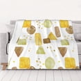 thumbnail image 5 of YFYANG Lightweight Warm Flannel Blanket, Watercolor Abstract Geometric Graffiti Throw Blanket for Bed, Sofa, Travel, Camping, 40"x30", 5 of 7