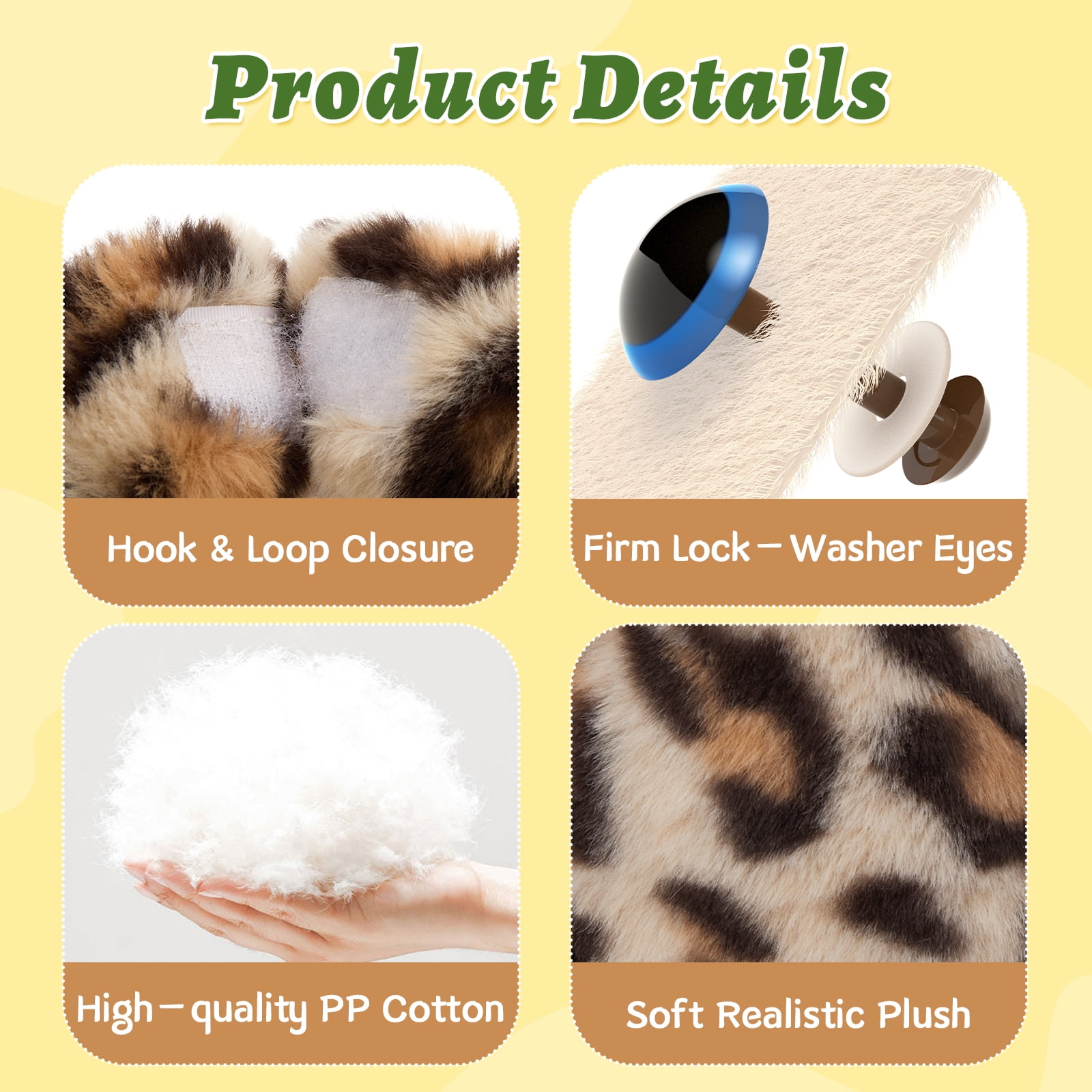MorisMos Heatable & Coolable Cheetah Stuffed Animals Set,Weighted Microwavable/Freezable Cuddly Stuffed Leopard Pair,Long-Arms Hugging Cheetah Plush Toys