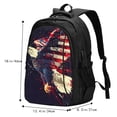 thumbnail image 4 of Yiaed Watercolor Bald Eagle Print Laptop Backpack,Business Travel Durable Laptops Backpack with USB Charging Port,Water Resistant College Computer Bag, 4 of 5