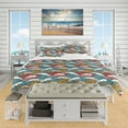 thumbnail image 2 of Designart 'Colorful Waves Pattern' Nautical & Coastal Duvet Cover Set, 2 of 4