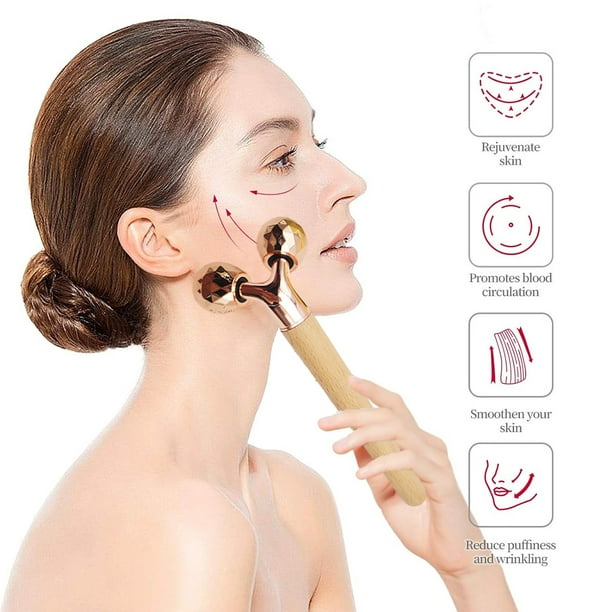 Masaje facial con rodillo de madera new arrivals