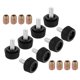 thumbnail image 1 of Uxcell 8 Pcs M6 Hilo Ajustable Niveladores de Muebles, 0.94 x 0.77" Pies Niveladores con Tuerca de Acoplamiento Antideslizante, 1 of 6