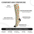 thumbnail image 2 of Sikiie Cartoon Carrot 1 Pairs Compression Socks for Men and Women 15-20 mmHg Running Support Socks, 2 of 7