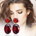 thumbnail image 2 of BNNG Christmas Crystal Earrings Fashion Exquisite Ice Flower Ladies Earrings Beautiful Creative Ear Jewelry Chritmas Glamour Earrings Christmas Sparkle Earrings, 2 of 2