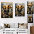 thumbnail image 4 of Designart "The Elegance Of Elephant Motion III" Animals Elephant Floater Framed Canvas Wall Art, 4 of 5