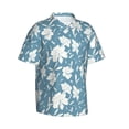 thumbnail image 3 of Xecao Lilies Flowers print Hawaiian shirt - a stylish short-sleeve button-down for men, perfect for casual beach and tropical outings., 3 of 9