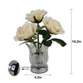 thumbnail image 3 of Lámpara de Mesa Rosa - Lámpara LED de Flor Artificial con Jarrón de Cristal, Pequeña Lámpara Decorativa para Mesita de Noche Operada con Baterías para Dormitorio Romántico o Sala de Estar, Regalos, 3 of 7