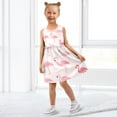 thumbnail image 7 of Girls Dress Pink Flamingo Sleeveless Dress for Girls Hem A-Line Casual Sundress, 7 of 7