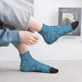 thumbnail image 2 of Fuzoiu Dinosaur Skull Print Adult Socks, Crew Moisture-wicking Socks, Unisex Cushion Crew Socks,Casual Sports Ankle Socks, 2 of 7