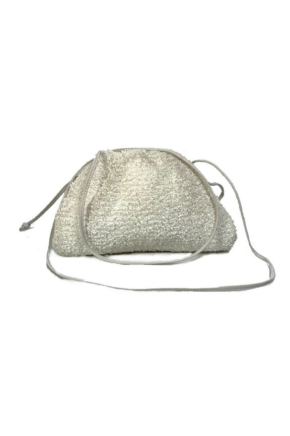 Pre-Owned BOTTEGA VENETA 585852 Kisslock Bag Crossbody Pochette Shoulder Bag White (Good)