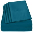 thumbnail image 2 of Sweet Home Collection 6 Piece Bed Sheets 1500 Thread Count Fine Microfiber Deep Pocket Set-EXTRA PILLOW CASES, VALUE, Full, Teal, 2 of 5