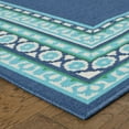 thumbnail image 2 of Style Haven  Martinque Green Bordered Navy Indoor/ Outdoor Area Rug~ 7'10" x 10'10" 8' x 10' Outdoor, Indoor Living Room, Patio, Dining Room Rectangle, 2 of 5