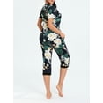 thumbnail image 5 of Women 2 Piece Pajamas PJs Set Floral Short Sleeve Tops and Capri Pants Loungewear Soft Sleepwear Nightwear, 5 of 6